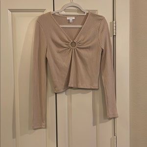Tan long sleeve top